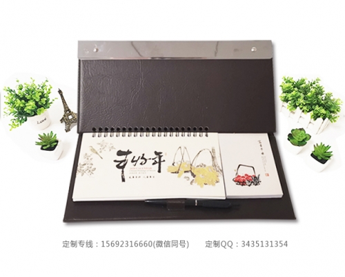 黑色皮革周历